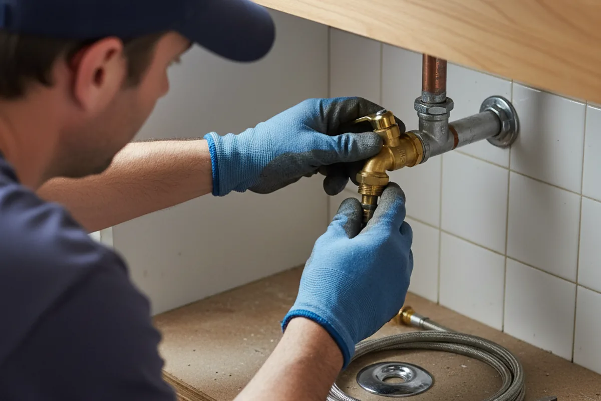 Shutoff valve and fitting work during Faucet and Fixture Repair in Warren